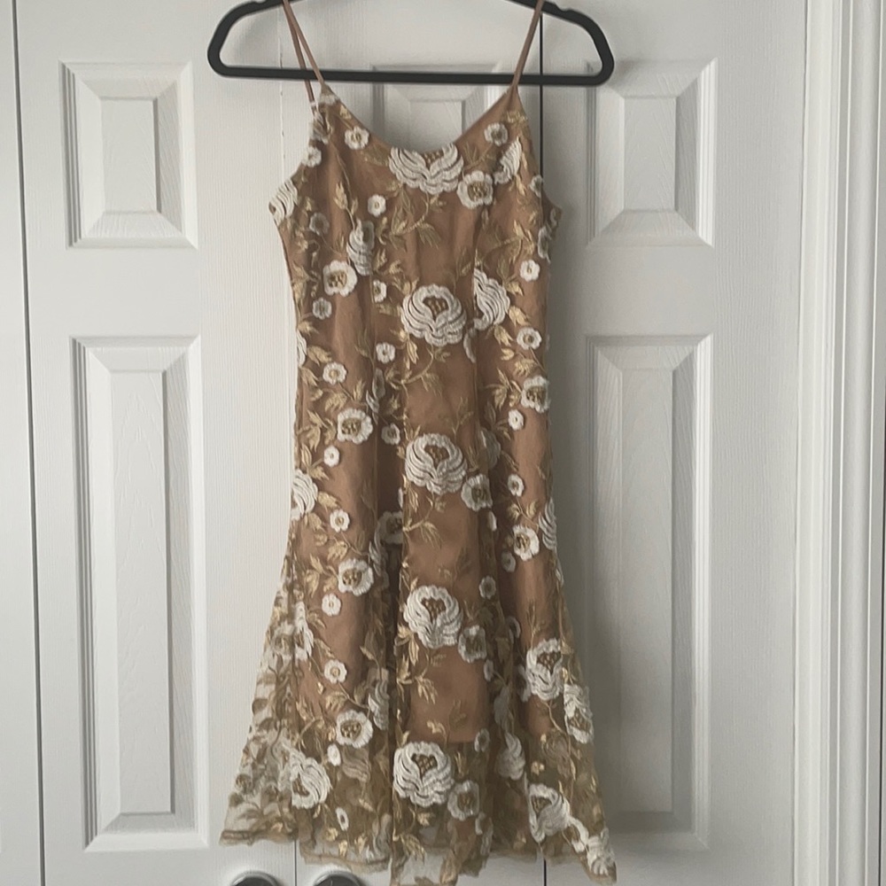 Dress the population Floral embroidered dress